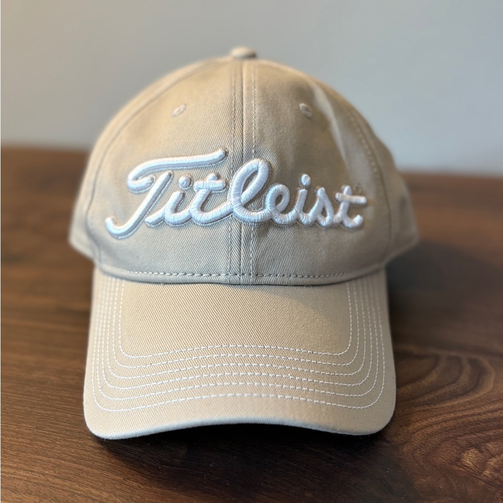 Titleist Beige Cap with White Logo